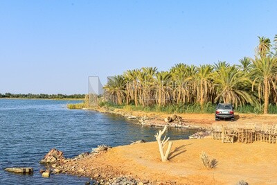 One of the lakes of Siwa Oasis