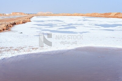 احدى بحيرات الملح فى واحة سيوة