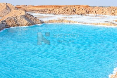 Salt Lake in Siwa Oasis, Egypt