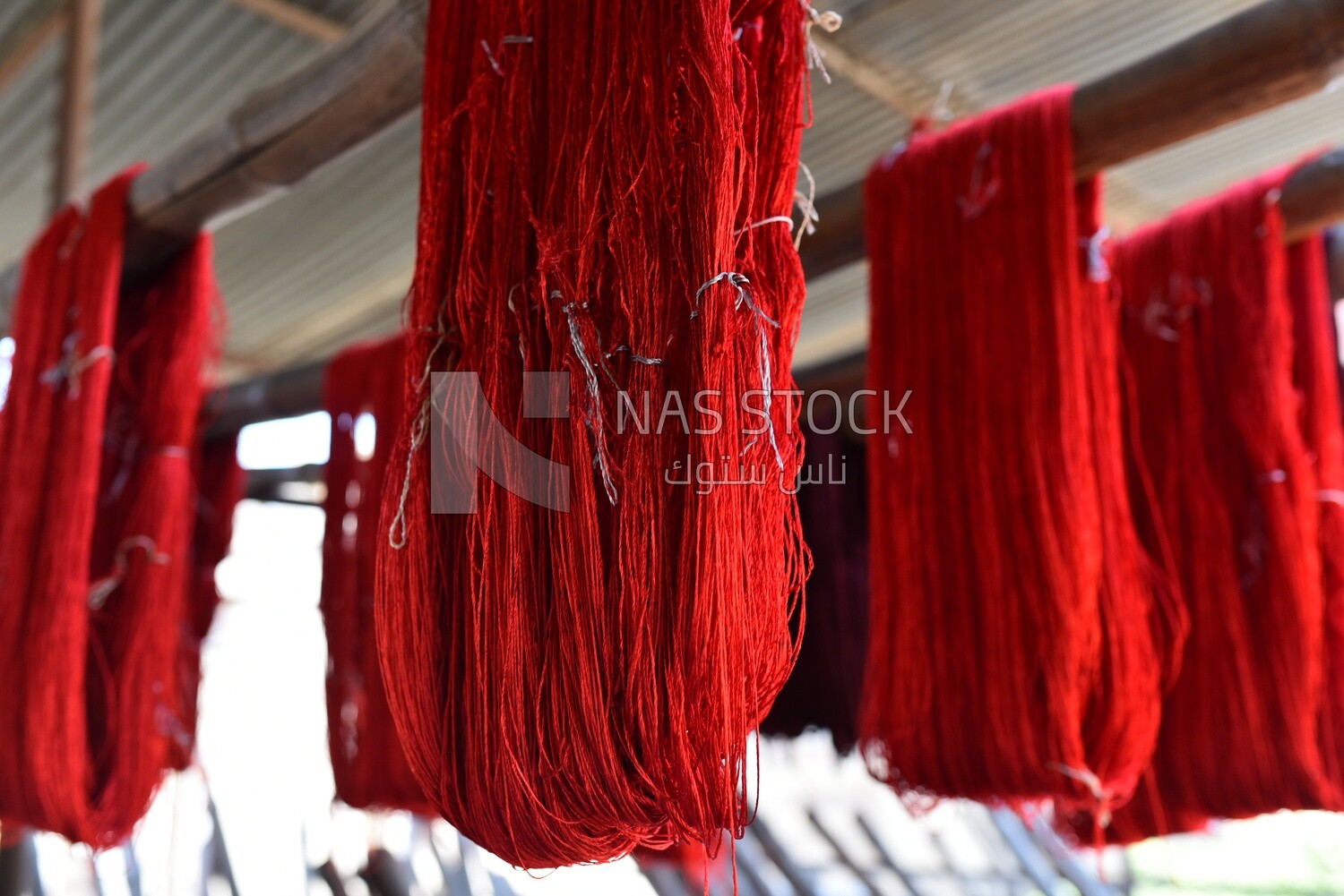 A set of red threads