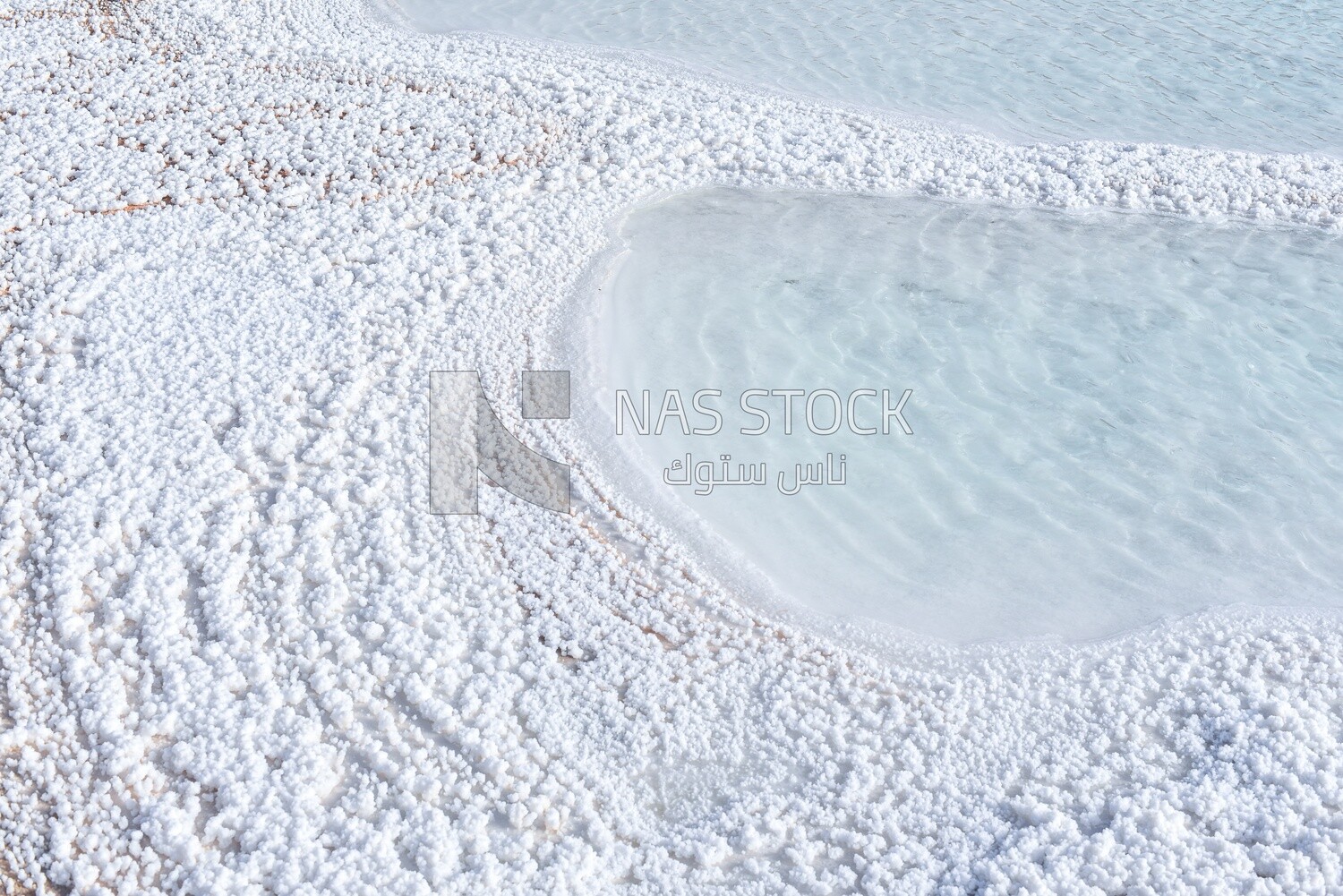 White salt crystals beach in Siwa Oasis