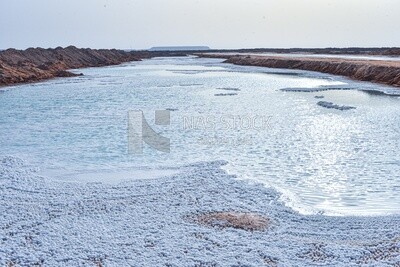 Salt Lake in Siwa Oasis, Egypt
