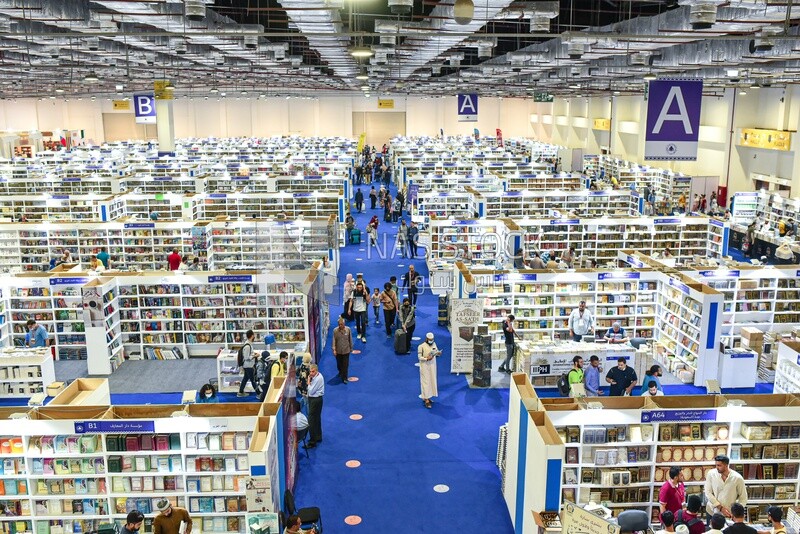 A scene of one of the large halls in the book fair