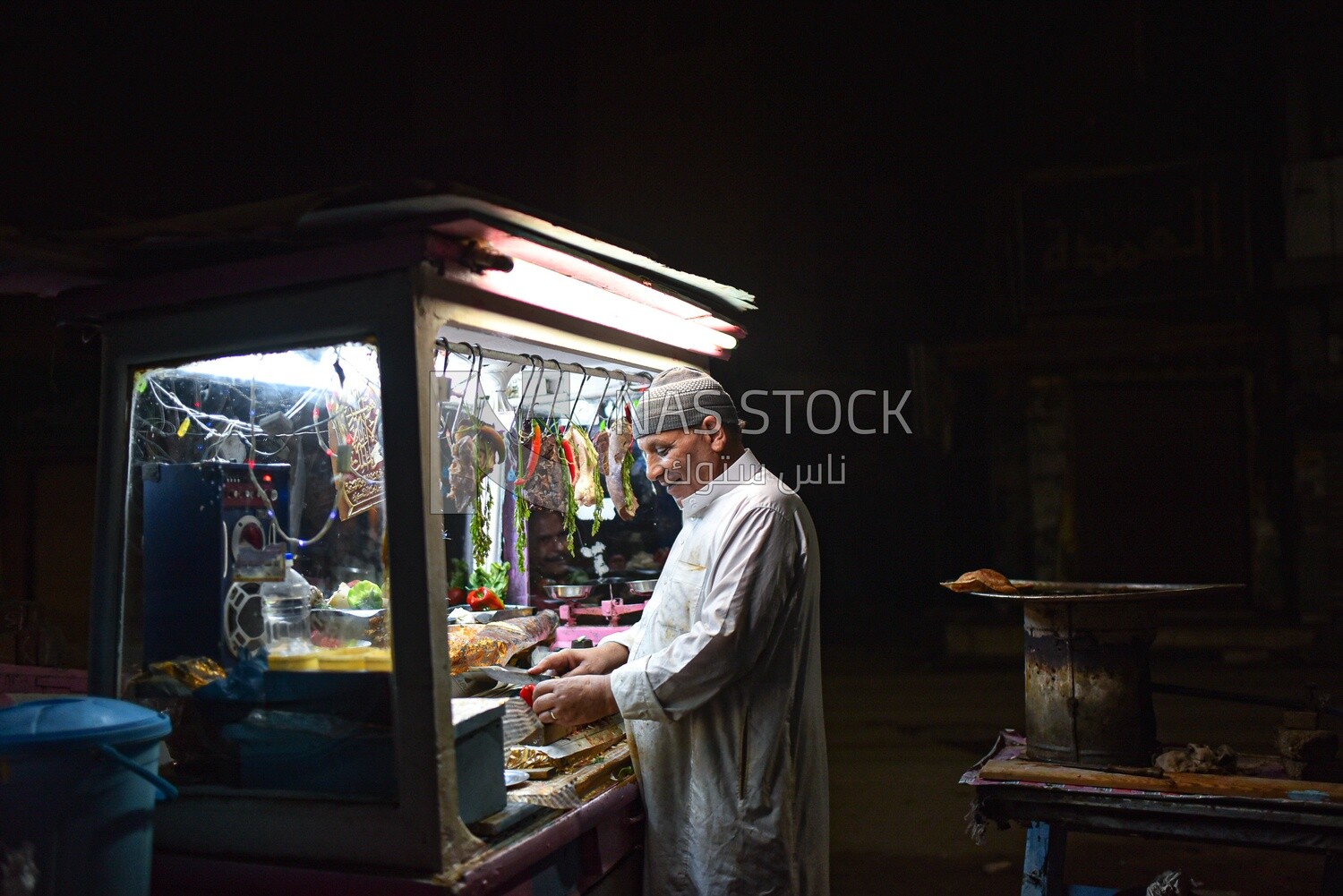 A traditional Egyptian food cart