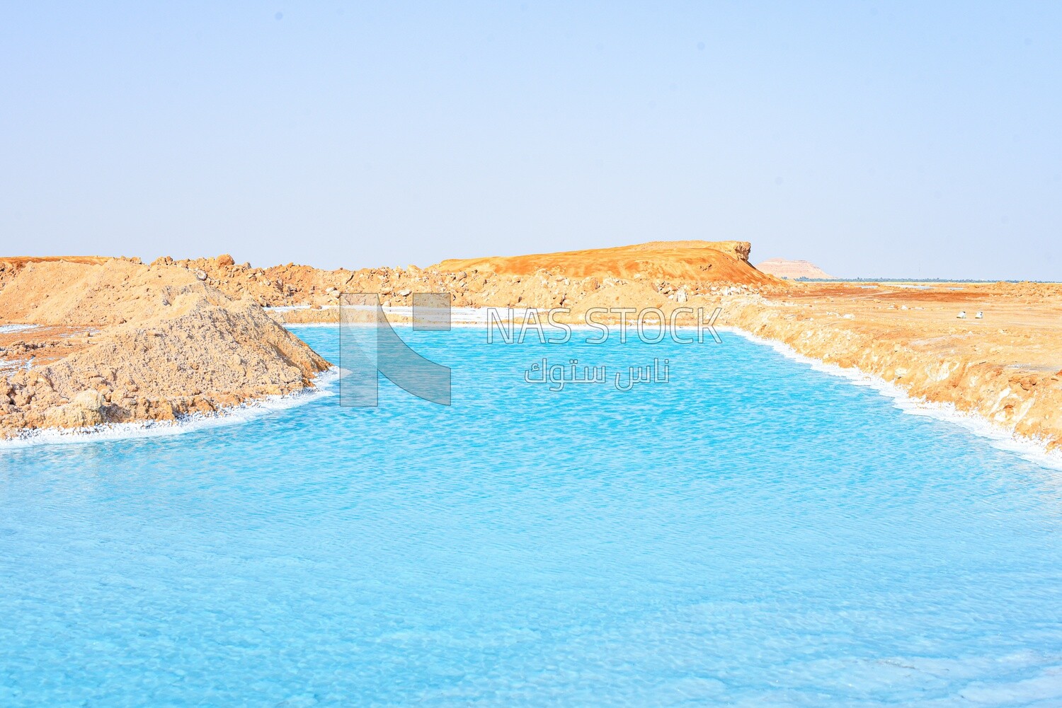 Salt Lake in Siwa Oasis, Egypt