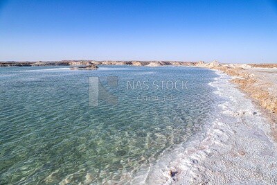 Salt Lake in Siwa Oasis, Egypt