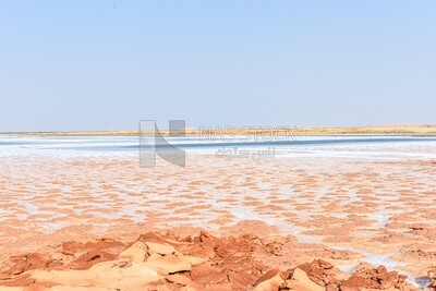 احد بحيرات الملح فى واحة سيوة