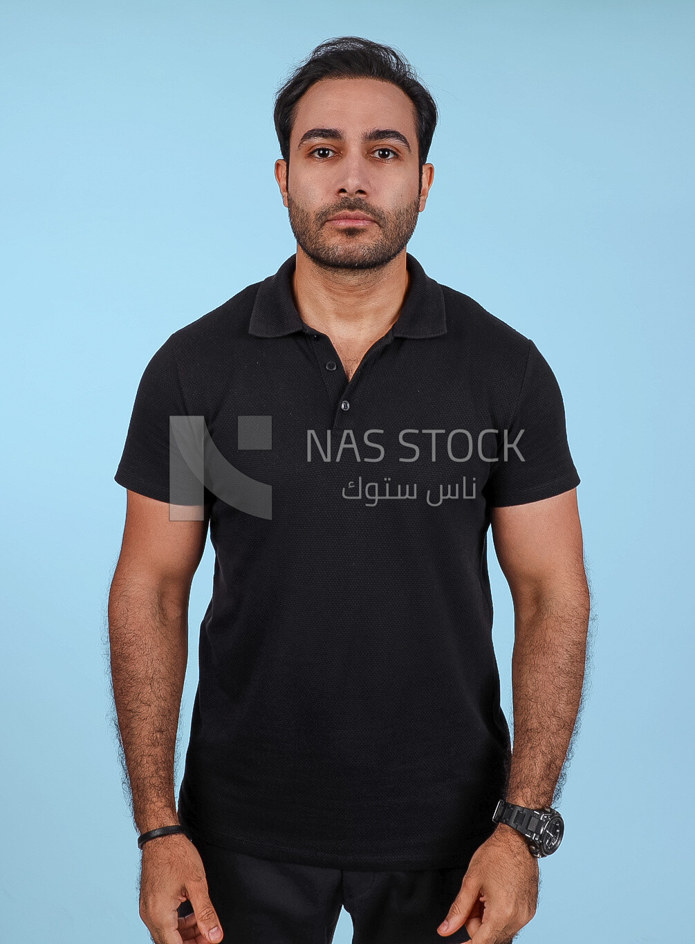 Portrait Of Handsome man Standing, Smiling Man, Wearing Casual Clothes Posing In a Light Room Interior, Smiling At the Camera
