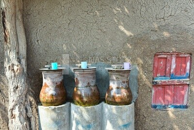 Old Traditional water containers in Egypt