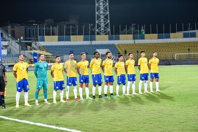Football team getting ready for the match