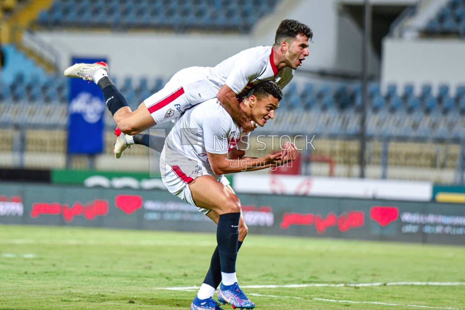 Football player celebrates after scoring a goal