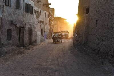 A tricycle running through the streets of Siwa Oasis, Egypt