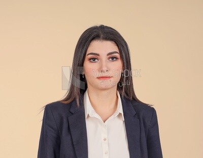 Portrait of a businesswoman standing, meeting at the workplace, discussing work tasks, taking notes on the board