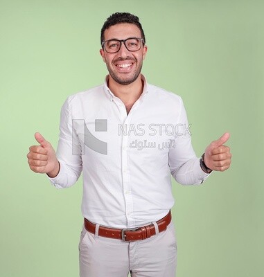 Portrait of a man wearing formal wear with gestures hands, business development and partnerships, business meeting, Model