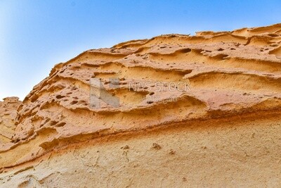 Sandstone texture resulting from erosion in Wadi El Hitan, Egypt