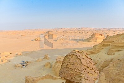 A scene from the Wadi El Hitan desert in Egypt