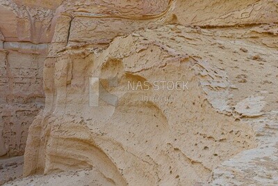 Close-up view of a mountain inside Wadi El Hitan, Egypt