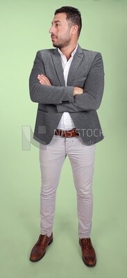 Portrait of a handsome man standing wearing formal wear with crossed hands, business development and partnerships, business meeting, Model