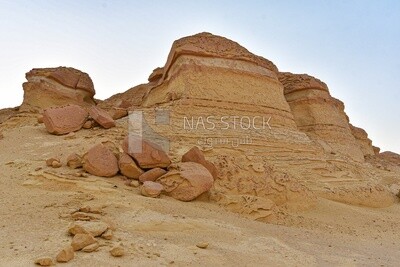 One of the sandy mountains in Wadi El Hitan, Egypt