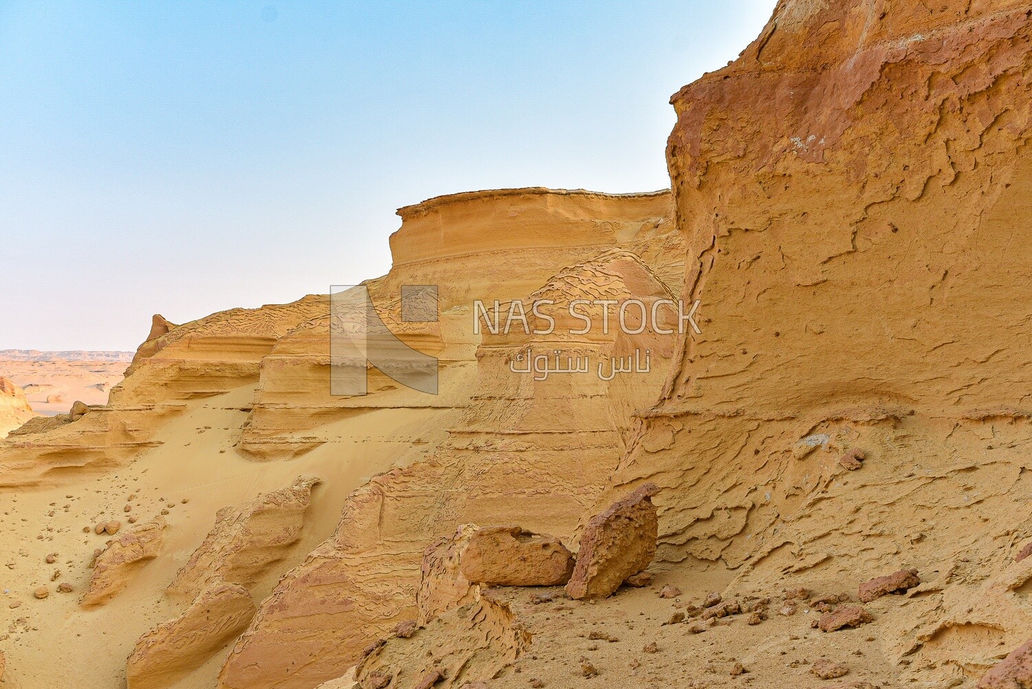 A sandy mountain in Wadi Hitan desert in Egypt