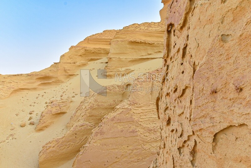 One of the sandy mountains in Wadi El Hitan, Egypt
