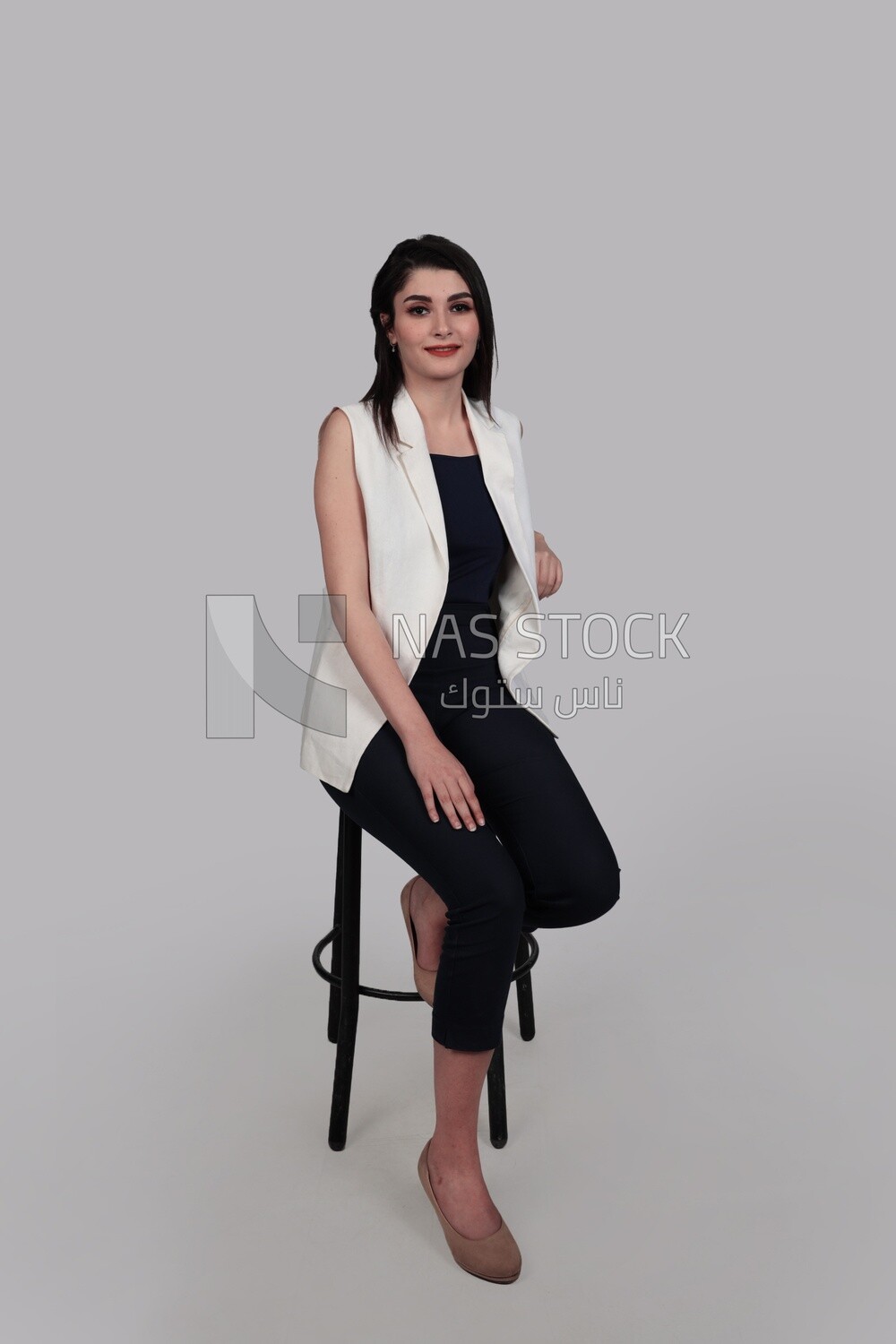 Businesswoman with formal wear sitting on the chair, business development and partnerships, business meeting, Model