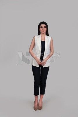 Photo of a businesswoman with formal wear, business development and partnerships, business meeting, Model