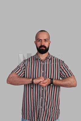 man using sign language, disabled people, patients, sign language, Model