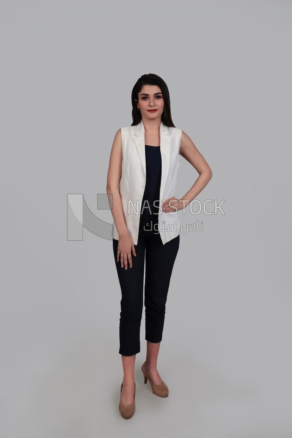 Photo of a businesswoman with formal wear, business development and partnerships, business meeting, Model