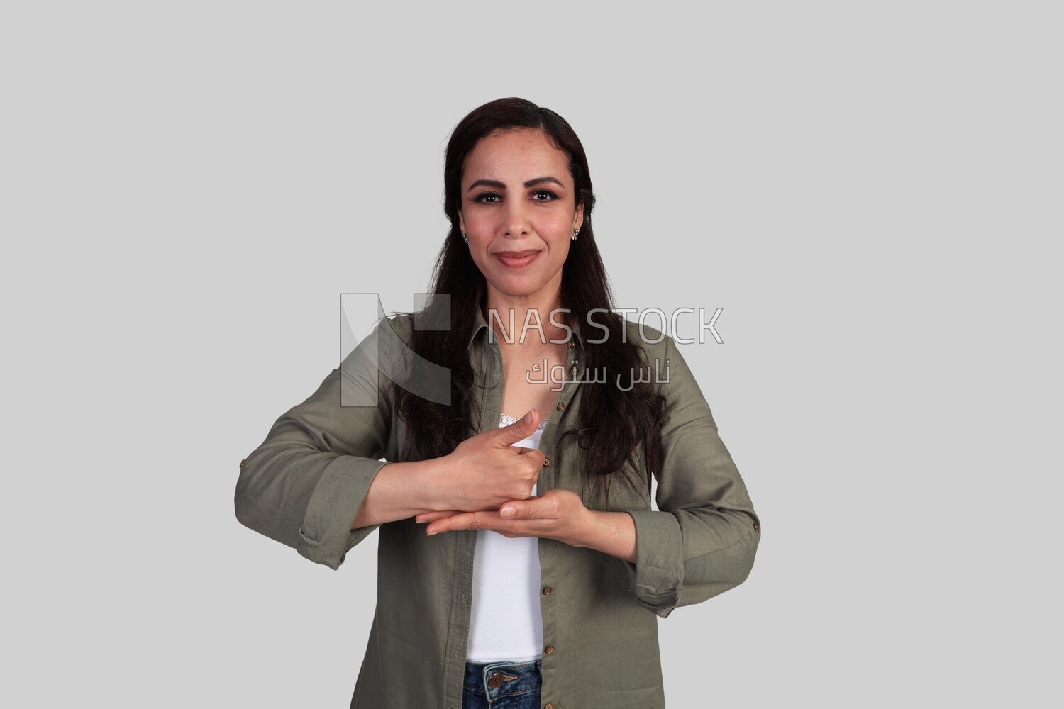 woman using hand gestures to communicate