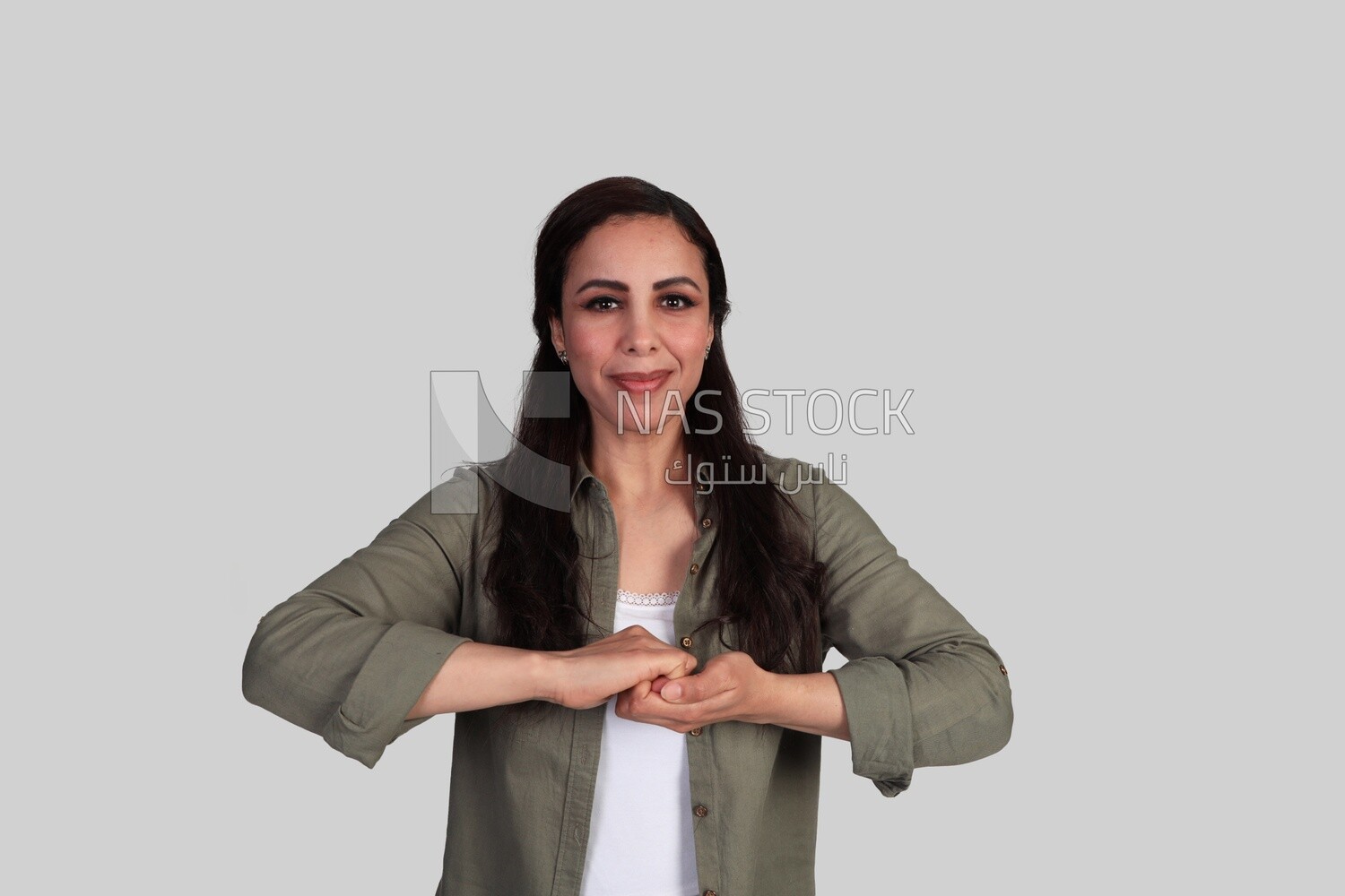 woman speaking in sign language