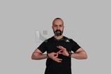 man using sign language, disabled people, patients, sign language, Model