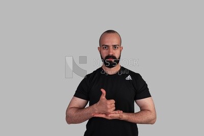 man using sign language, disabled people, patients, sign language, Model