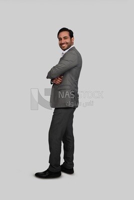 Side view of a businessman with a formal suit, business development and partnerships, business meeting, Model