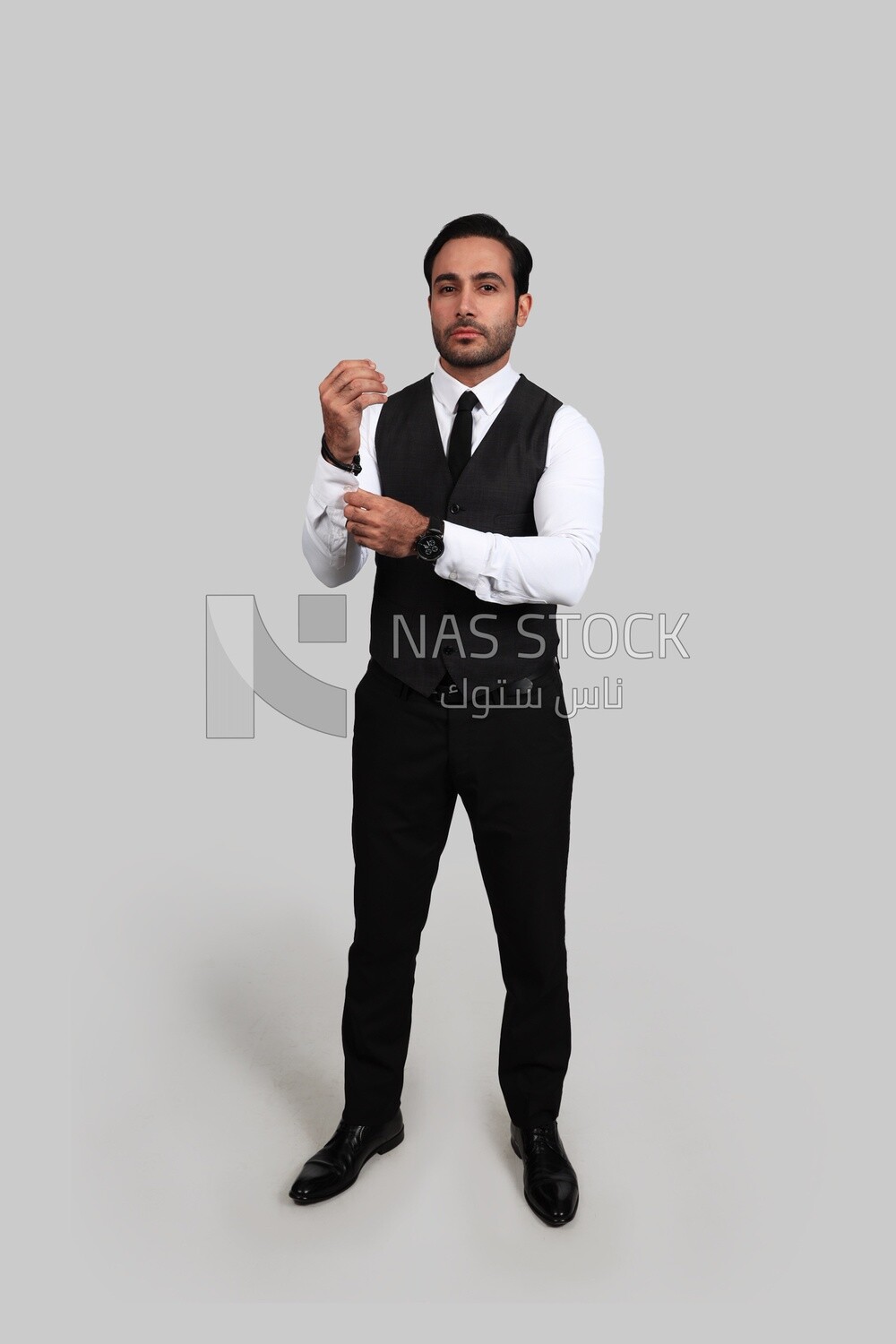 Photo of a businessman with a formal suit, business development and partnerships, business meeting, Model