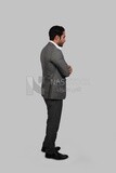 Side view of a businessman with a formal suit, business development and partnerships, business meeting, Model