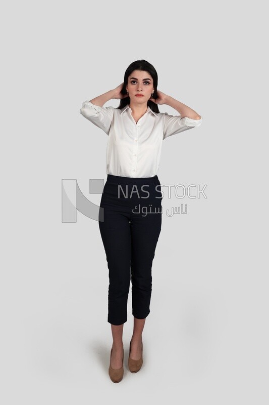Photo of a businesswoman with formal wear, business development and partnerships, business meeting, Model