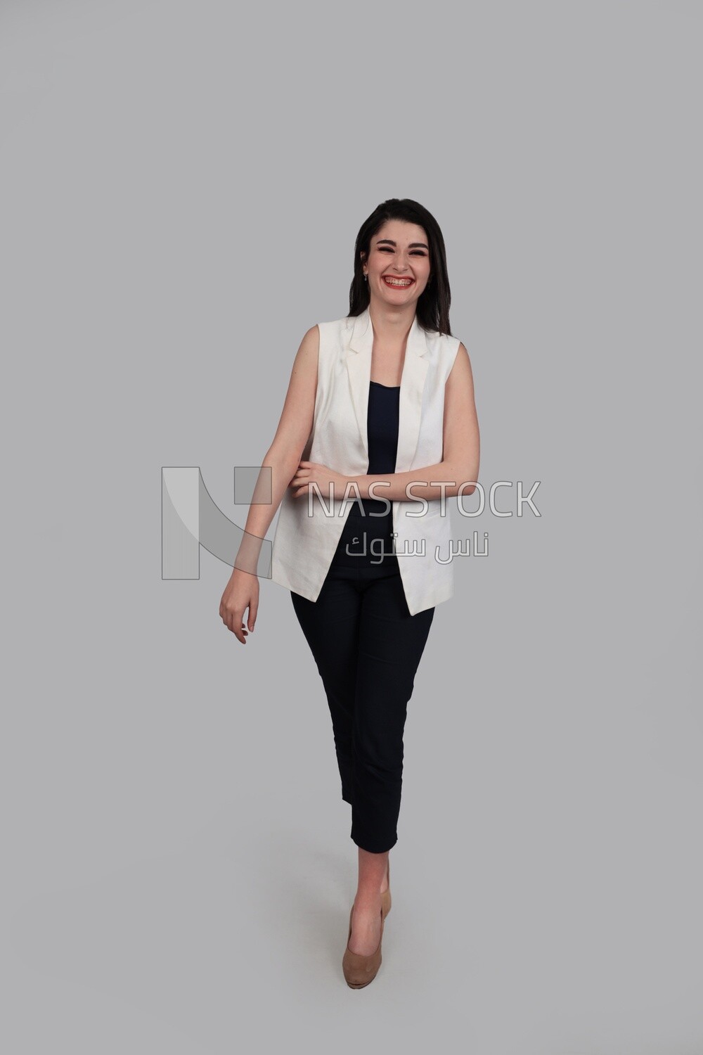 Photo of a businesswoman with formal wear, business development and partnerships, business meeting, Model