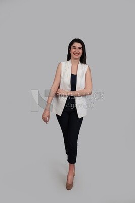 Photo of a businesswoman with formal wear, business development and partnerships, business meeting, Model
