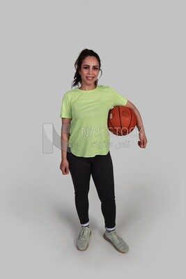girl playing basketball