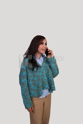 girl with long hair talking on the phone