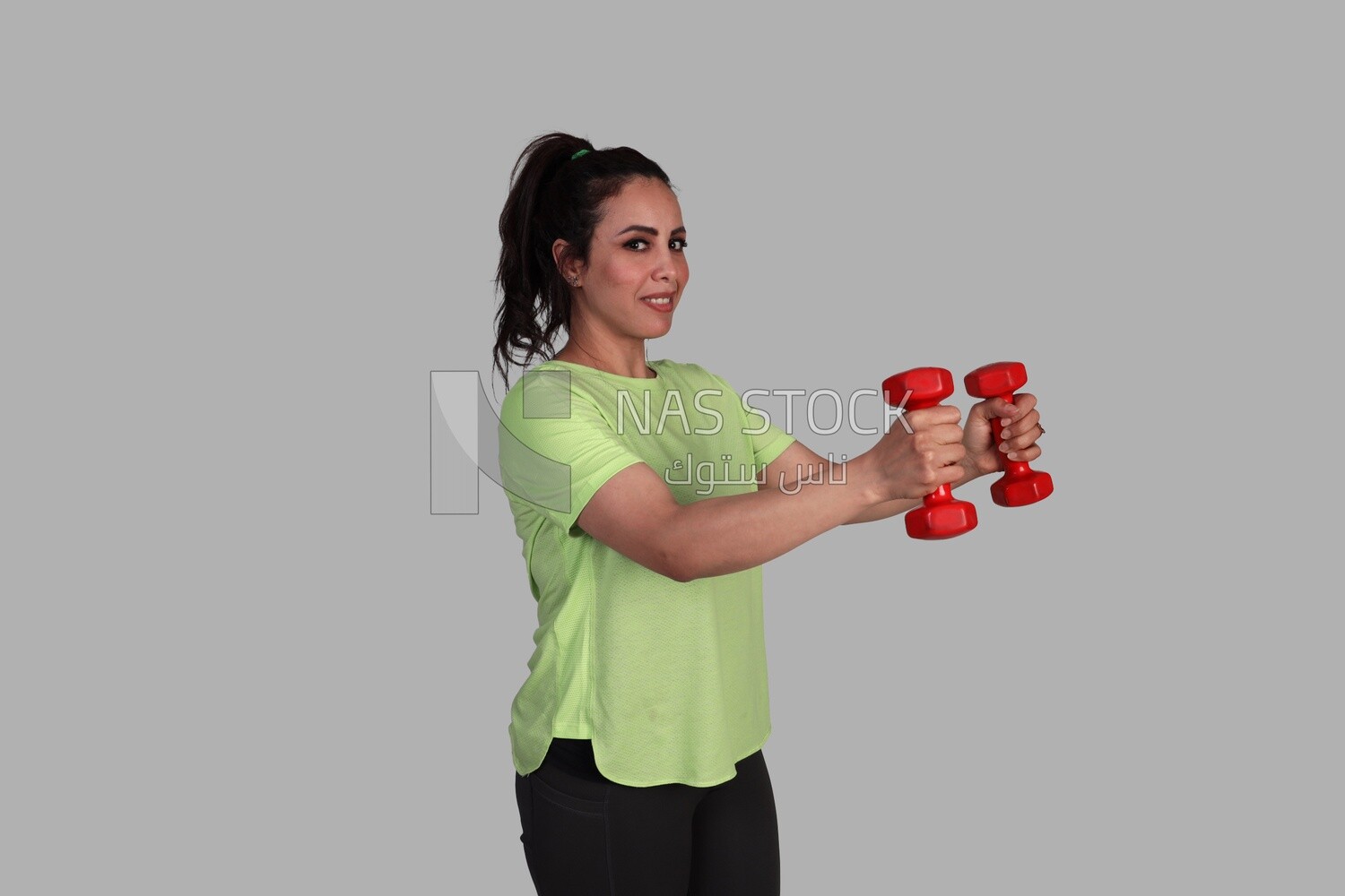 girl doing arm exercises
