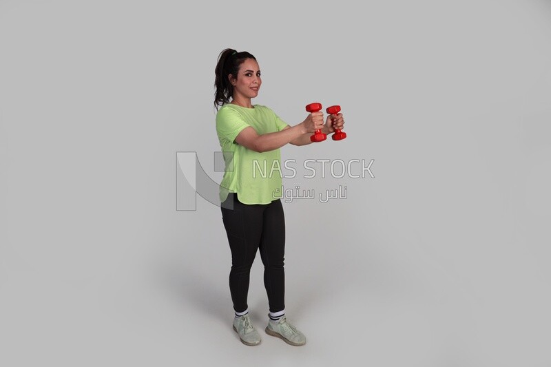 girl doing arm exercises