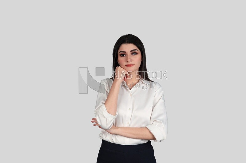 Photo of a businesswoman with formal wear, business development and partnerships, business meeting, Model