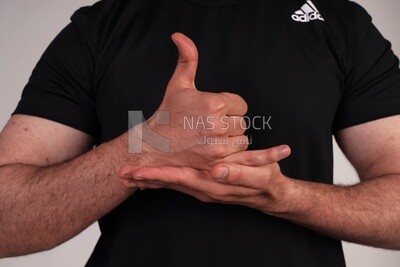 man using sign language, disabled people, patients, sign language, Model