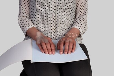 blind girl learning Braille