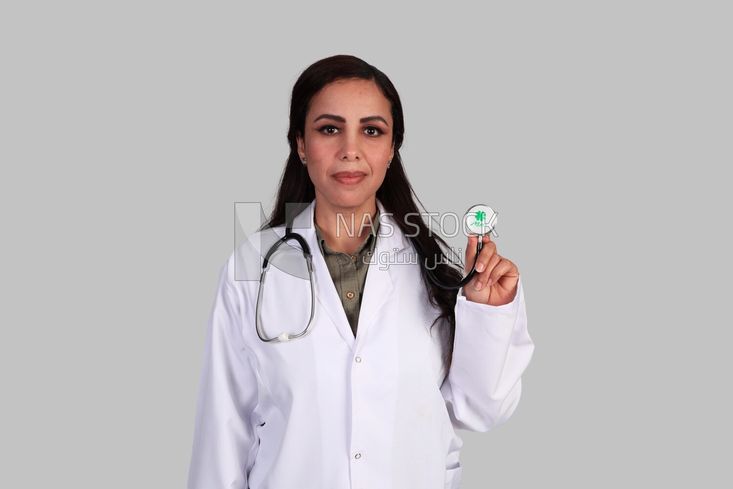 female doctor wearing a hospital uniform