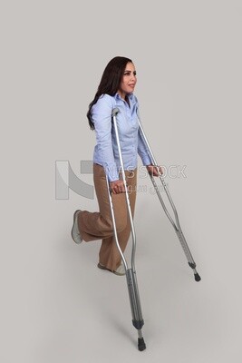 girl with a disability in her foot