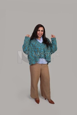 beautiful woman with long brown hair