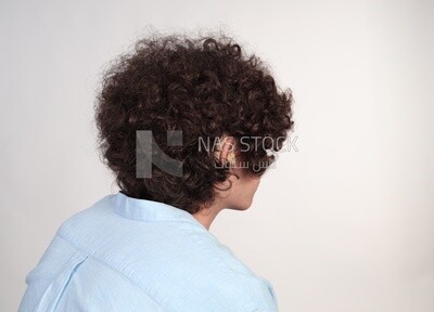hearing aid installed in a man&#39;s ear